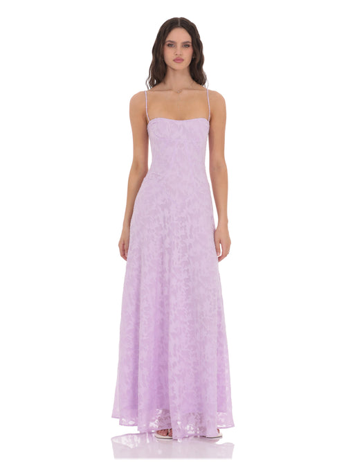 Lavender bridesmaid dress with a-line silhouette
