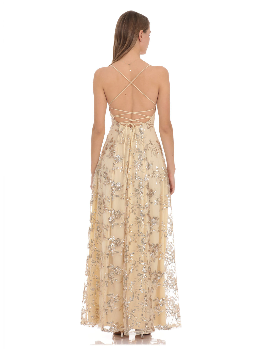 Ivory bridesmaid dress with a-line silhouette