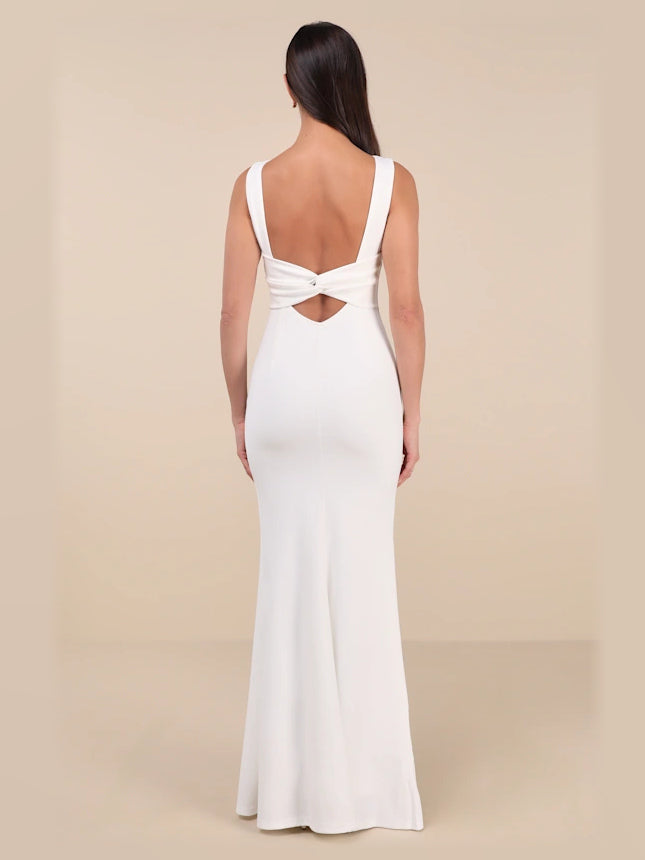 Ivory formal dress with mermaid silhouette