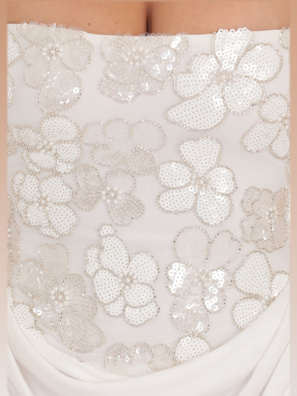 Ivory bridesmaid dress with a-line shape