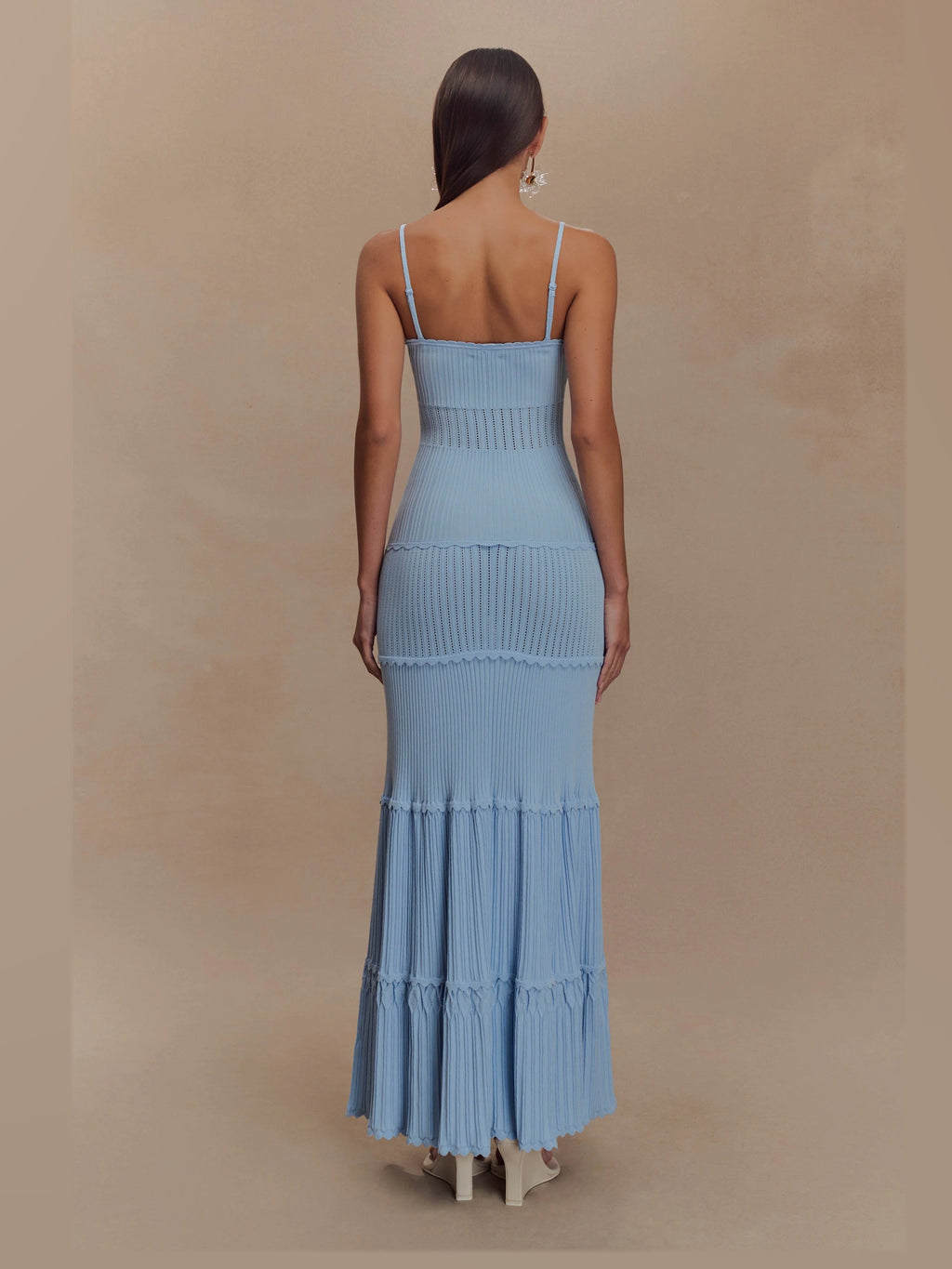 Cornflower Blue formal dress with a-line shape