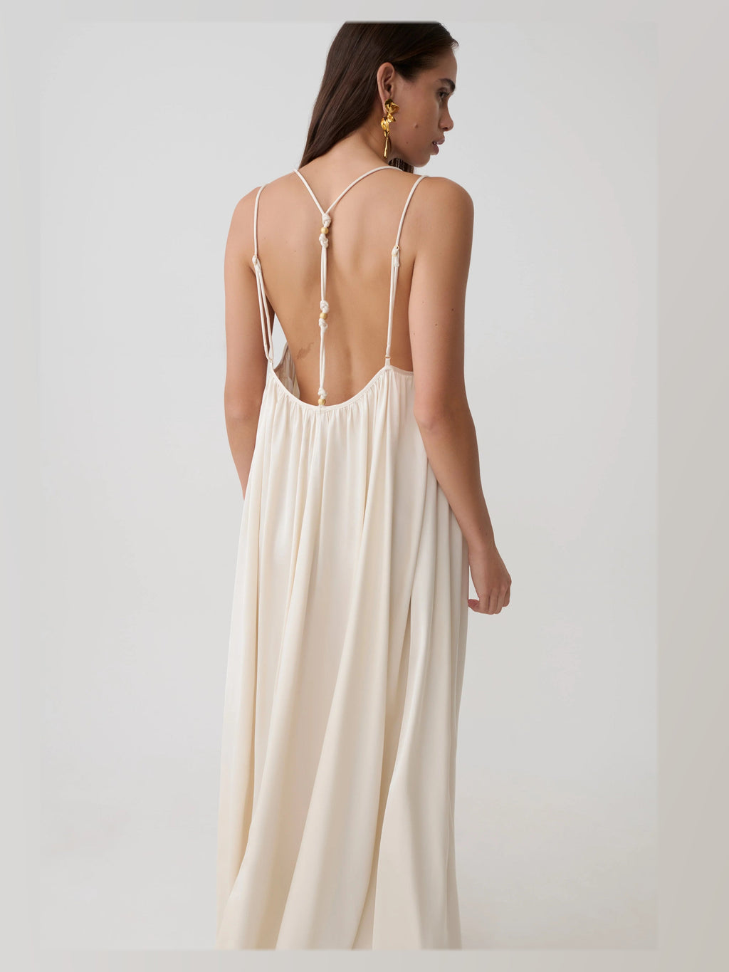 Buttercream formal dress with a-line shape