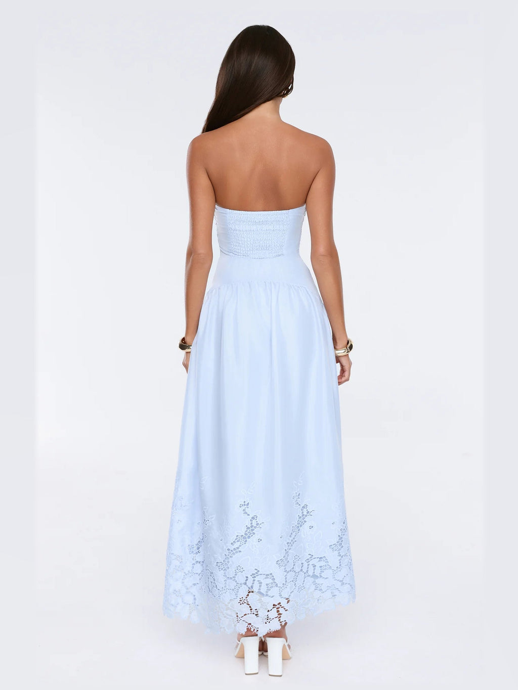 Blue formal dress with maxi formal style