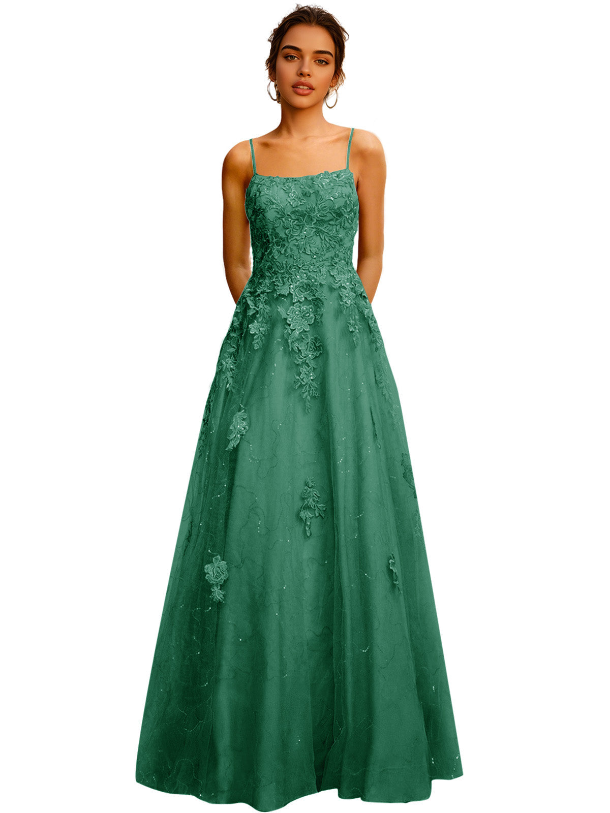Strapless Lace Ball Gown Prom Dress with Corset Bodice and Full Dress