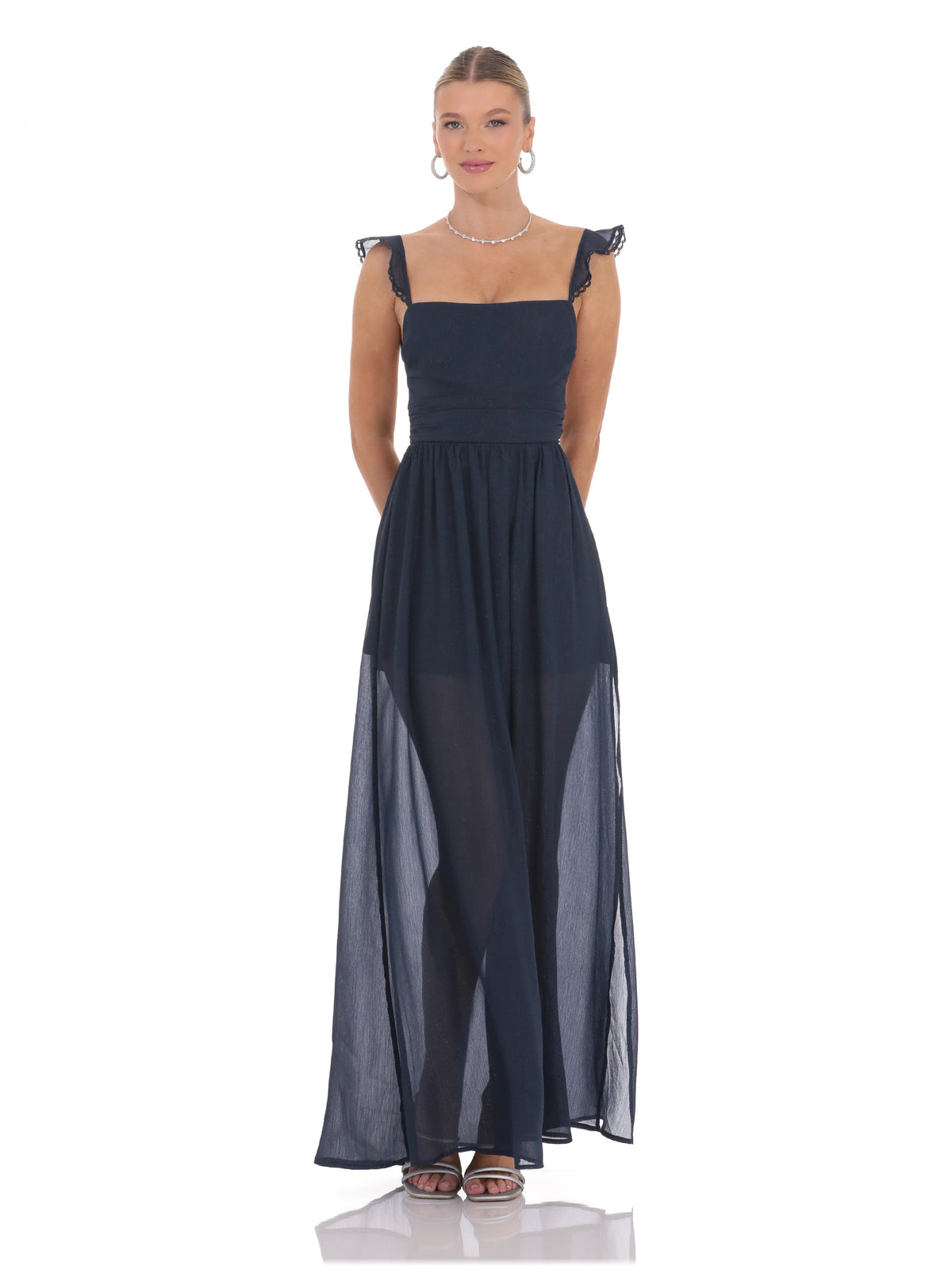 A-Line Maxi Chiffon Bridesmaid Dress for Destination Wedding