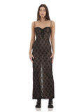 Bodycon Maxi Mesh Bridesmaid Dress for Formal Wedding