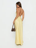 Butter Sheath Maxi Mesh Formal Dress for Wedding Ceremony