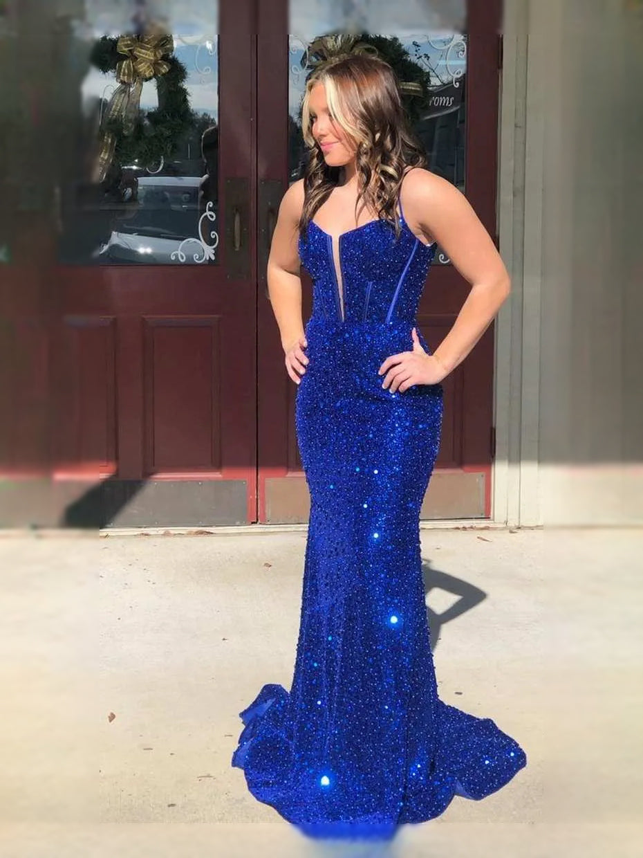 Ruched Draped Backless Sweetheart Mermaid Maxi Prom Dress for Senior Prom
