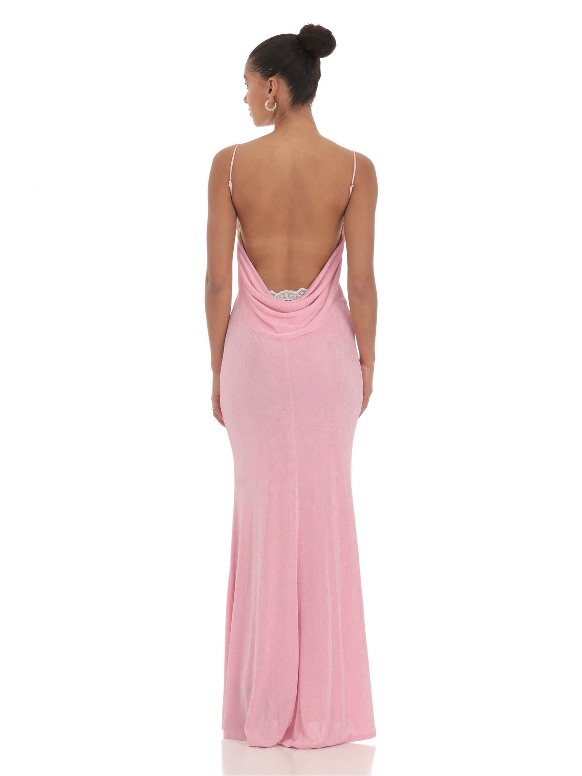 A-Line Maxi Mesh Bridesmaid Dress for Destination Wedding