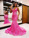 Draped Corset Floral Backless V Neck Mermaid Maxi Tulle Prom Dress for Celebration Dinner