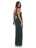 Sequin A-Line Maxi Mesh Bridesmaid Dress for Wedding Reception
