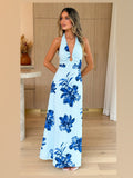 Ivory Floral A-Line Maxi Structured Woven Fabric Formal Dress for Ballroom Event