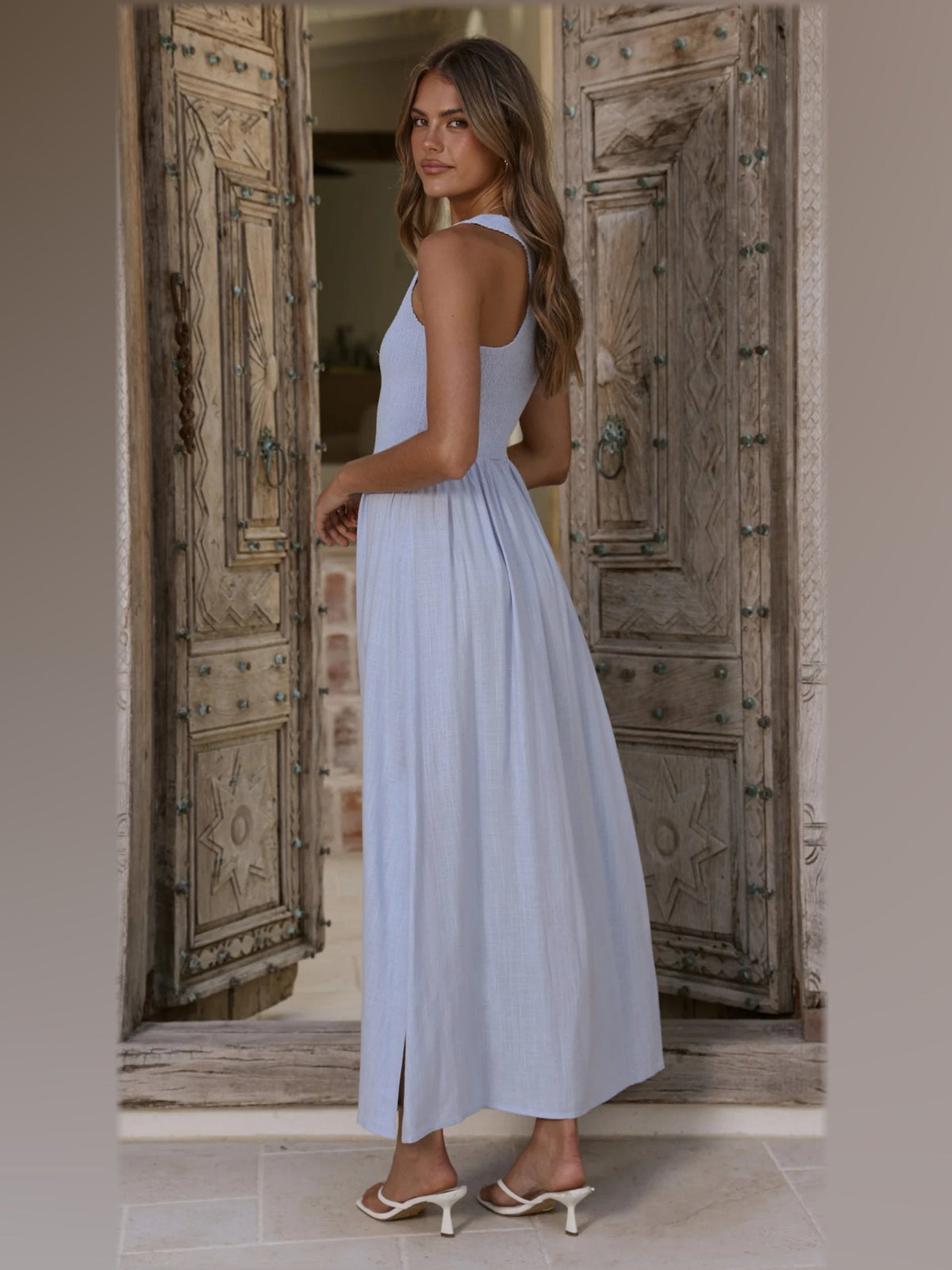 Red A-Line Maxi Structured Woven Fabric Formal Dress for Evening Wedding