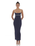 A-Line Maxi Structured Woven Fabric Bridesmaid Dress for Bridal Party