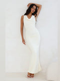 Yellow A-Line Maxi Structured Woven Fabric Formal Dress for Cocktail Reception