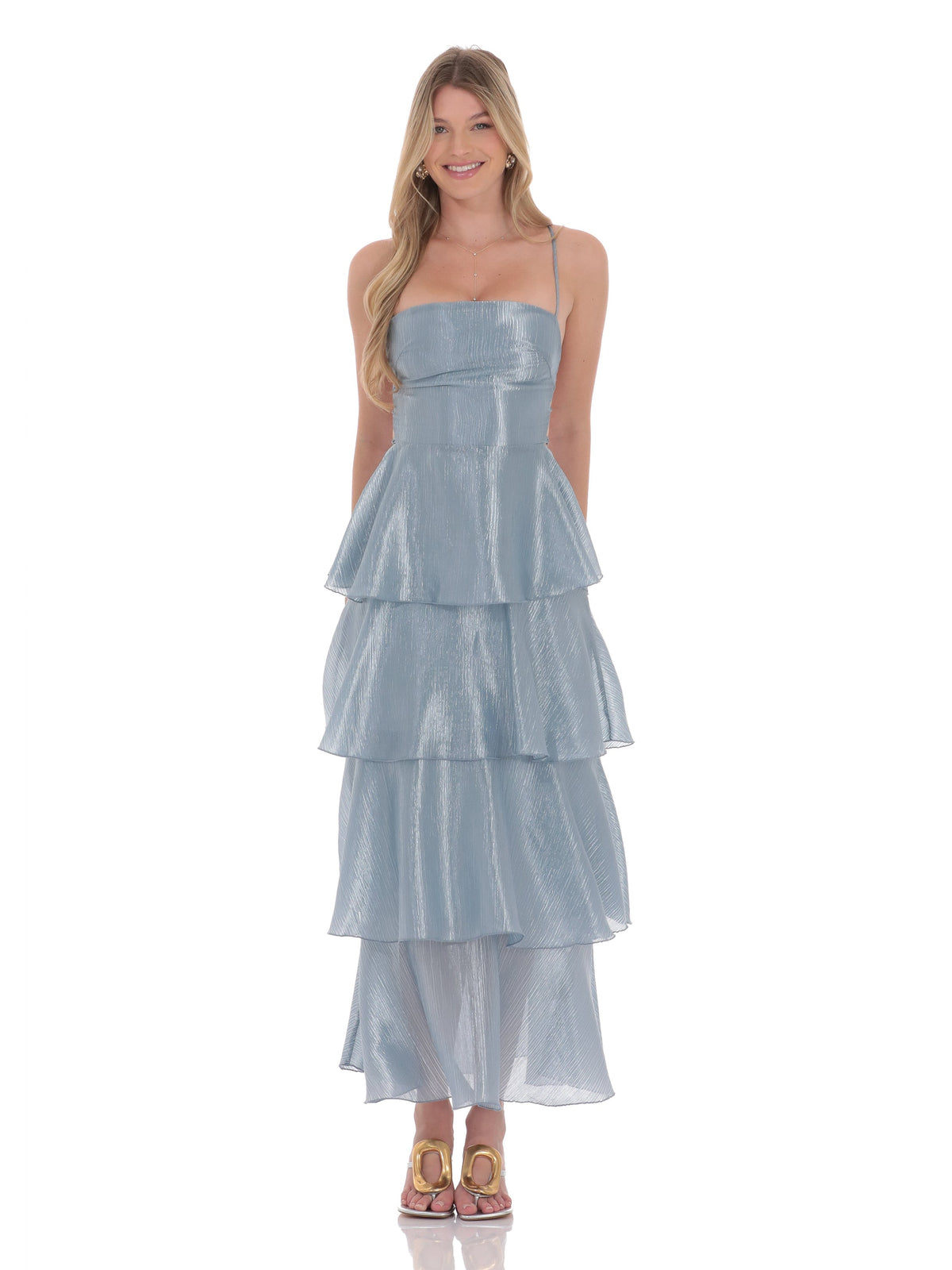 A-Line Maxi Structured Woven Fabric Bridesmaid Dress for Wedding Reception