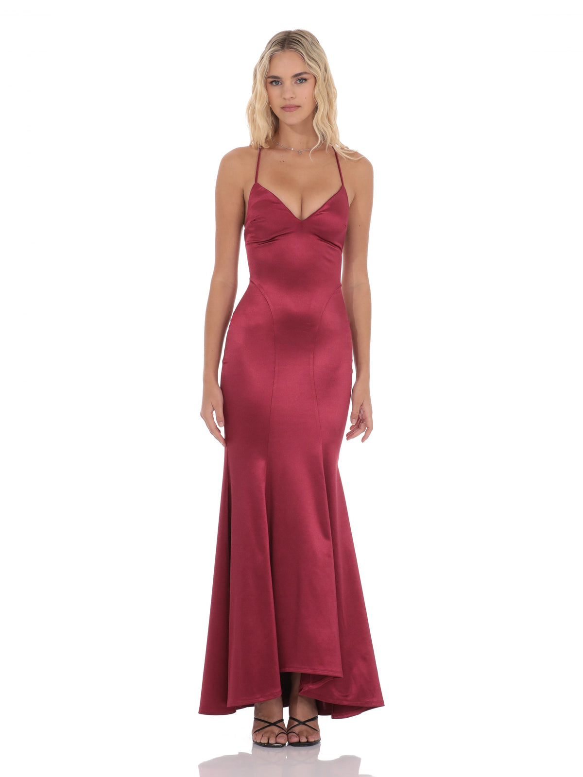 Mermaid Maxi Satin Bridesmaid Dress for Wedding Reception