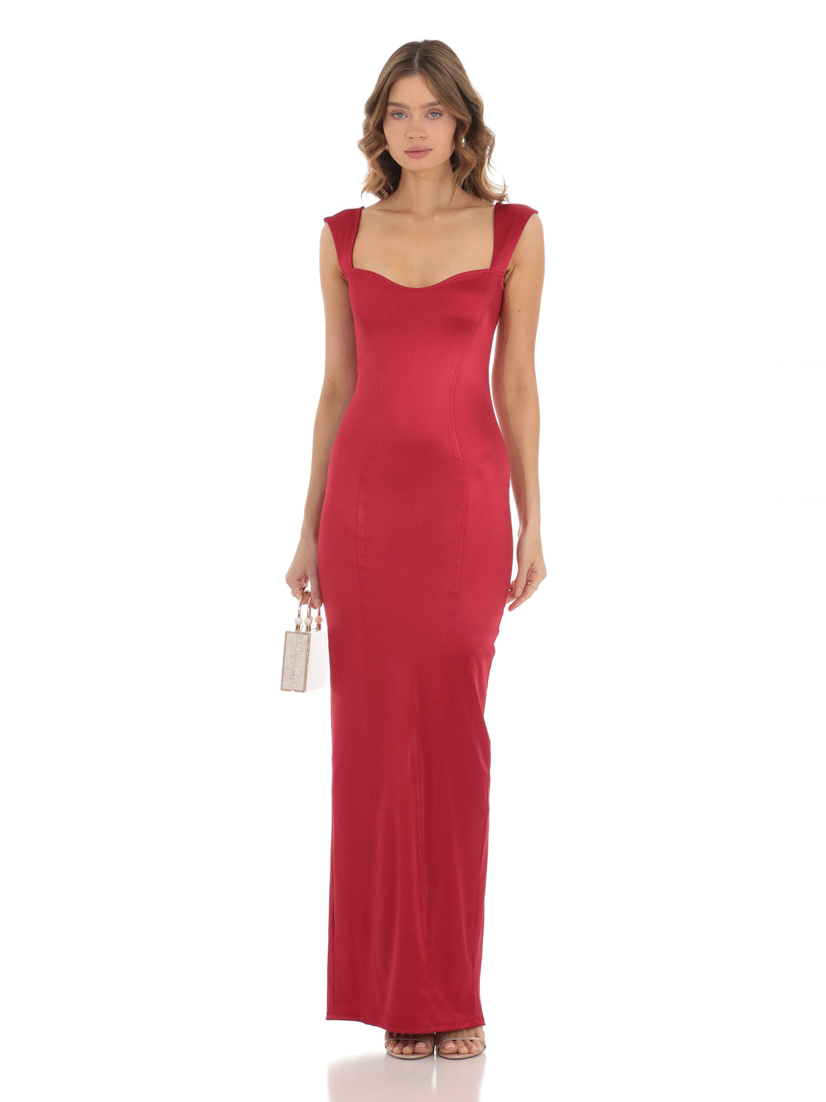 Bodycon Maxi Satin Bridesmaid Dress for Bridal Party