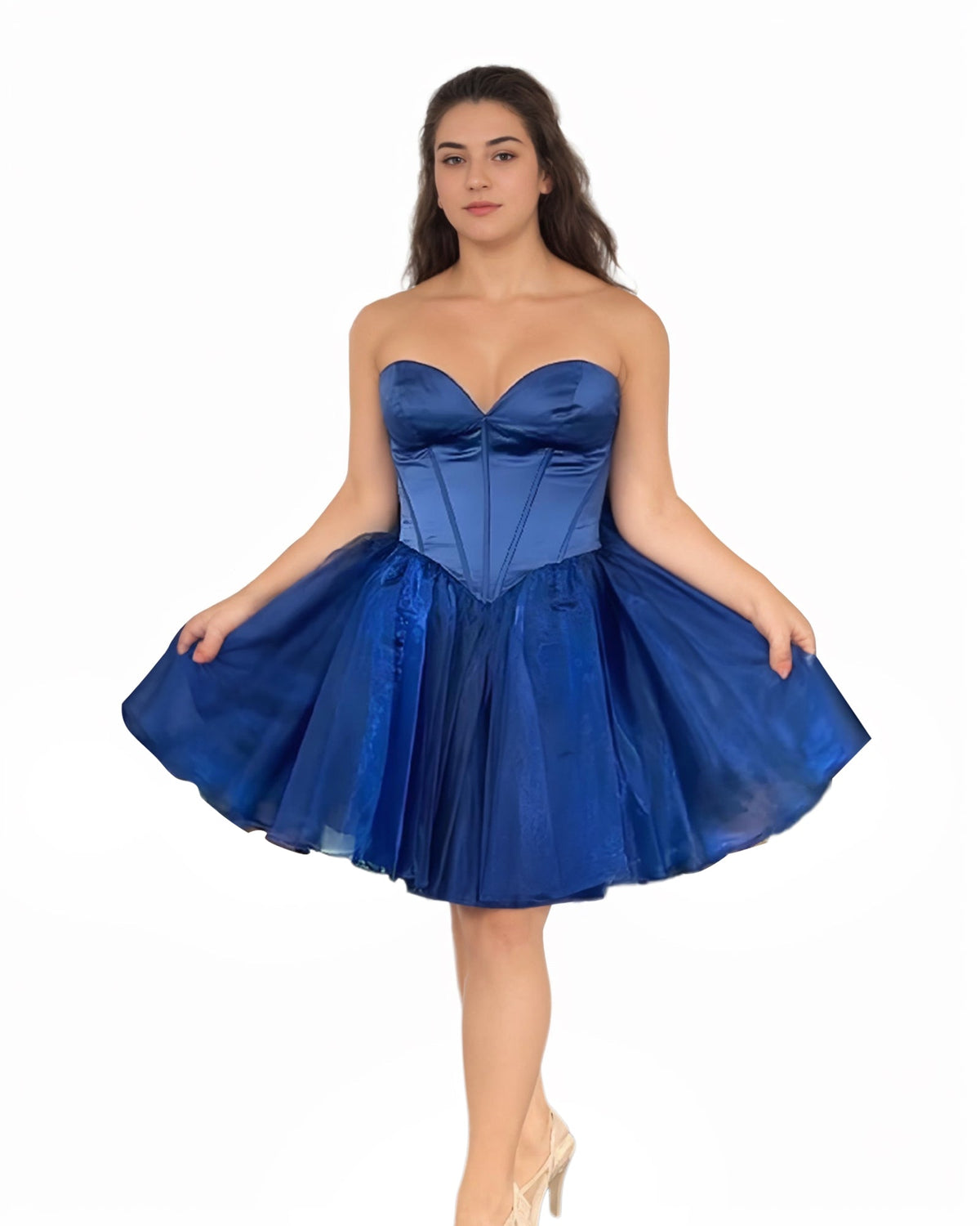 Tulle Strapless Corset Mini Cocktail Homecoming Dress